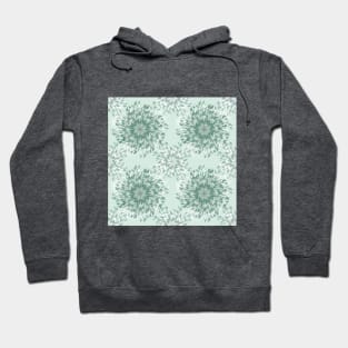 Green Leaves Mandala Pattern Hoodie